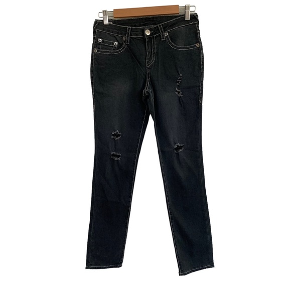 True Religion Girls Rocco Relaxed Skinny Jeans Distressed Black Size 14 Girls - Picture 14 of 14